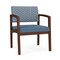 Lesro Lenox Wood Wide Guest Chair Wood Frame, Walnut, RS Rain Song Back, MD Titan Seat LW1201 - alternate 1